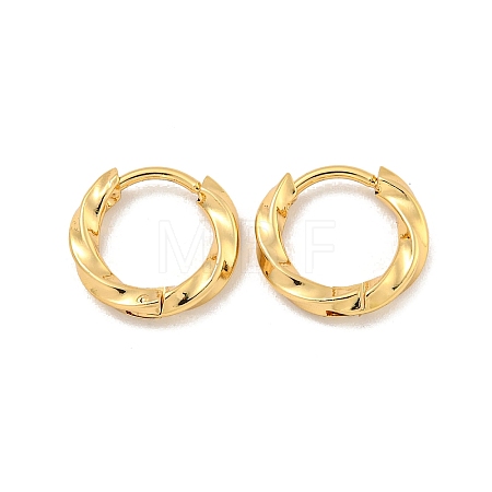 202 Stainless Steel Twist Huggie Hoop Earrings EJEW-H003-06G-1