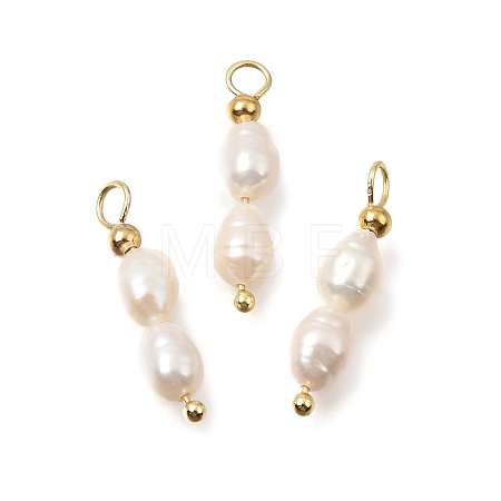Natural Freshwater Pearl Beaded Pendants PA-CBAF2FA-02G-02-1