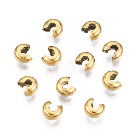 304 Stainless Steel Crimp Beads Covers STAS-S117-012B-1