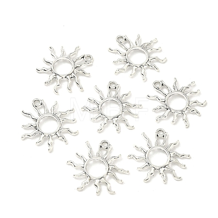 Tibetan Style Alloy Sun Pendants X-TIBEP-M020-09AS-1
