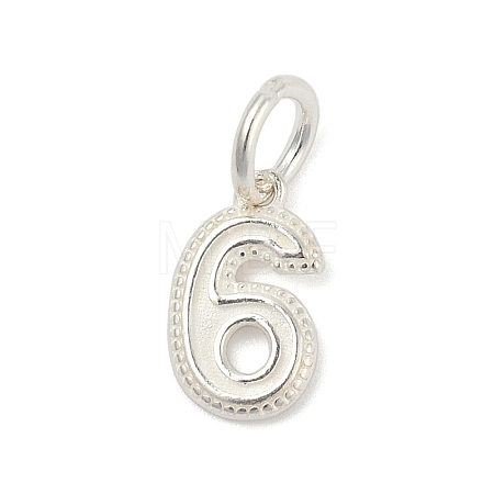 Number Series 925 Sterling Silver Charms STER-Q002-01G-1