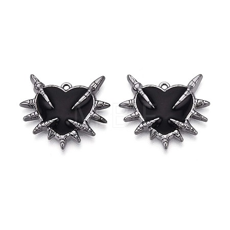 Halloween Alloy Enamel Pendants PALLOY-T094-10B-1