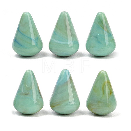 Two Tone Opaque Acrylic Imitation Gemstone Beads OACR-T033-11B-1