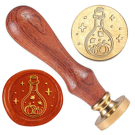 Brass Sealing Wax Stamp Head AJEW-WH0208-896-1