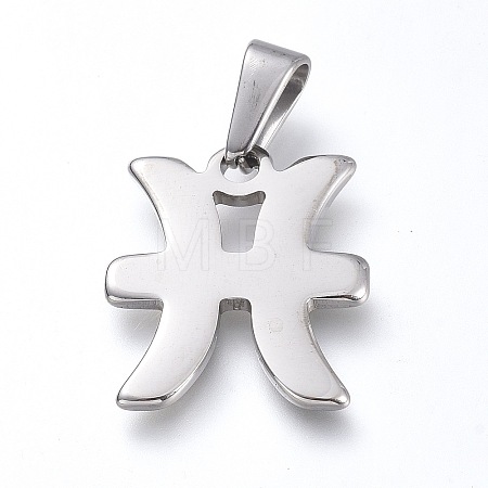 Non-Tarnish 304 Stainless Steel Pendants LS-STAS-L210-06B-P-01-1