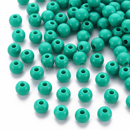 Opaque Acrylic Beads X-MACR-S370-C6mm-S036-1