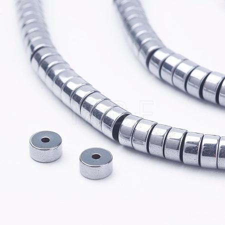 Electroplate Non-Magnetic Synthetic Hematite Beads Strands G-F510-03P-4mm-1