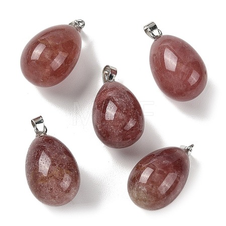 Natural Strawberry Quartz Pendants GG-K002-08A-15-1