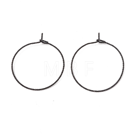 Ion Plating(IP) 316 Surgical Stainless Steel Hoop Earrings Findings STAS-D183-02EB-02-1