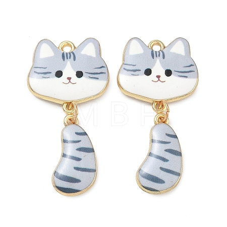 Printed Alloy Pendants ENAM-K076-45G-02-1