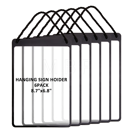 Erasable PVC Hanging Price Tags with Rope CDIS-WH0021-069B-01-1