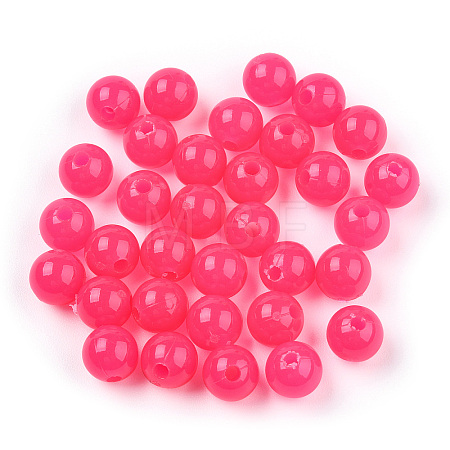 Opaque Plastic Beads KY-T005-6mm-625-1