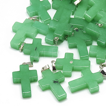 Dyed Natural Malaysia Jade Pendants G-T080-14-1