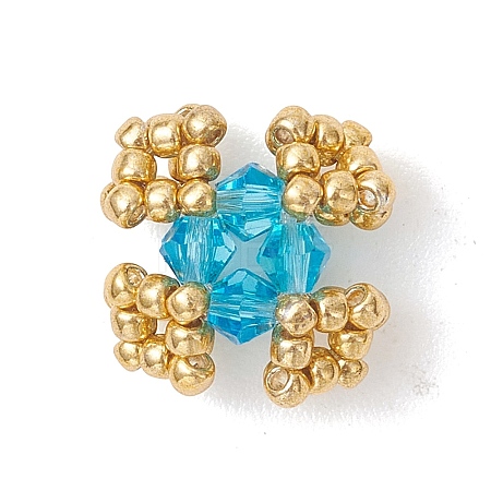 Transparent Glass Seed Beaded Beads PALLOY-MZ01244-03-1