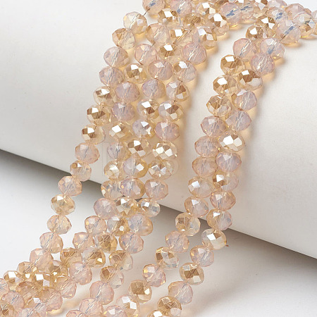 Electroplate Glass Beads Strands EGLA-A034-J2mm-K01-1