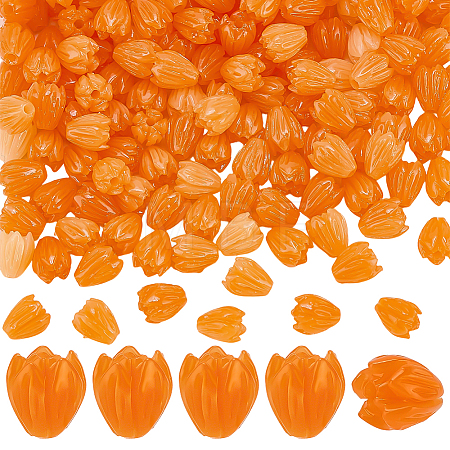 150Pcs Opaque Resin Beads RESI-PH0002-76B-1