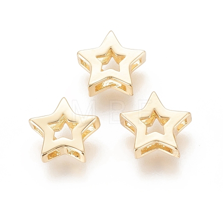 Brass Slide Charms KK-F811-06G-1