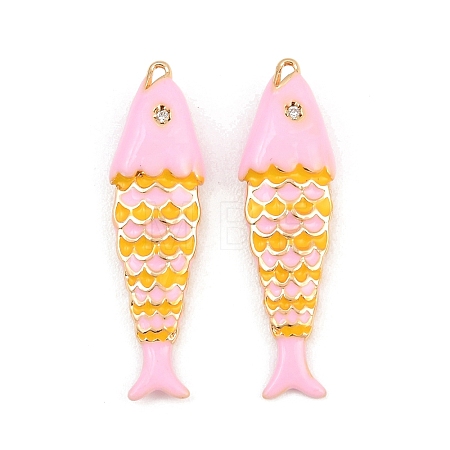 Brass Enamel Pendants KK-CBA6818-03G-03-1