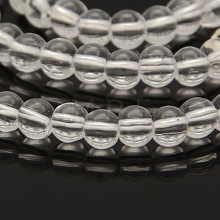 Round Glass Beads Strands GLAA-A025-4mm-01-1