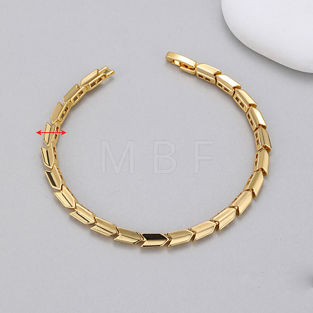 Brass Link Chain Bracelets for Women WG7C619-03-1