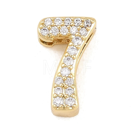 Brass Micro Pave Cubic Zirconia Pendants KK-B167-22G-7-1