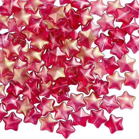 100Pcs Gradient Color Handmade Lampwork Beads DIY-SZ0010-51D-1