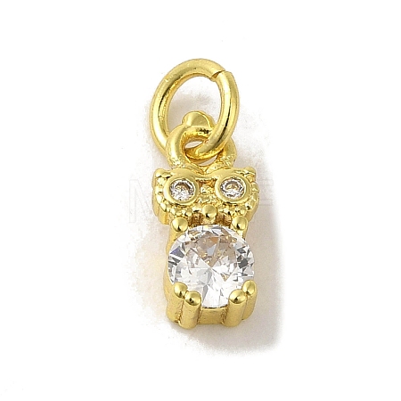 Brass Micro Pave Cubic Zirconia Charms KK-M283-24A-01-1
