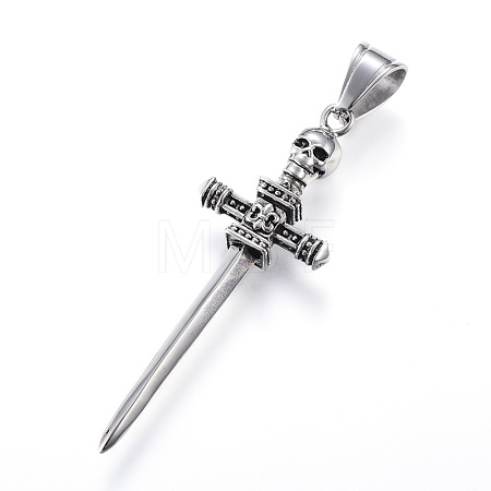 316 Surgical Stainless Steel Big Pendants STAS-F059-AS-1