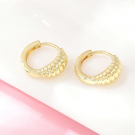 Brass Hoop Earrings EJEW-D348-14G-1
