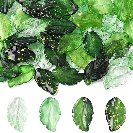 60Pcs 3 Styles Transparent Glass Pendants GLAA-YW0002-62-1