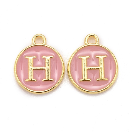 Golden Plated Alloy Enamel Charms ENAM-S118-07H-1