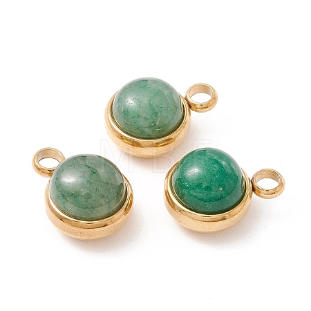 Natural Green Aventurine Charms G-K325-01G-07-1