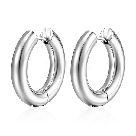 Non-Tarnish 304 Stainless Steel Huggie Hoop Earrings PW-WG92571-26-1