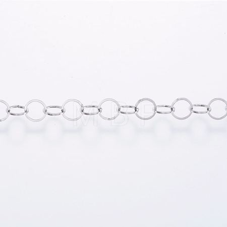 Tarnish Resistant Handmade 304 Stainless Steel Cable Chains STAS-G038-14P-1