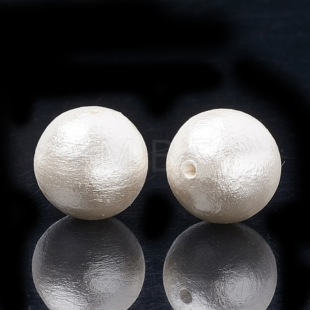 Compressed Cotton Pearl Beads WOVE-S114-8mm-13-1