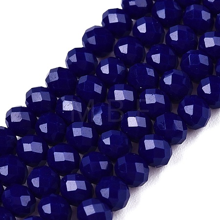 Opaque Solid Color Imitation Jade Glass Beads Strands EGLA-A044-P3mm-D07-1