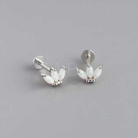 925 Sterling Silver with Synthetic Opal Cartilage Earrings FS-WG3DFDB-05-1