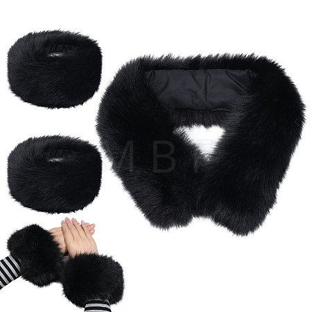 1Pc Imitation Fox Fur Collar AJEW-PH0009-24A-1