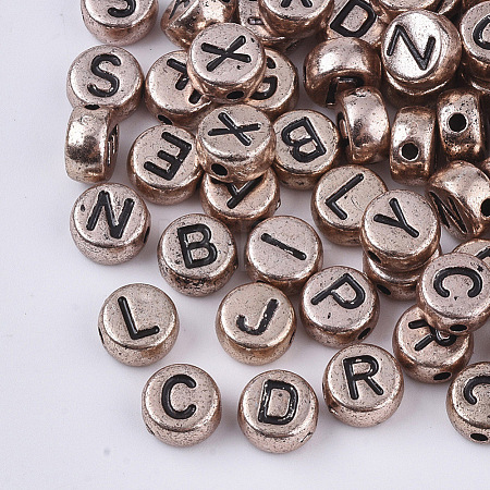 Plating Acrylic Beads PACR-T010-002RG-1