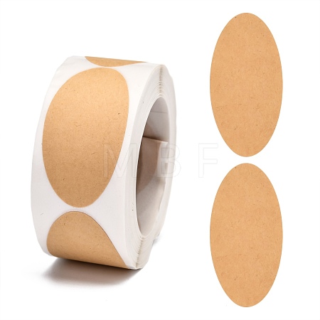 Self-Adhesive Kraft Paper Gift Tag Stickers DIY-G021-10-1