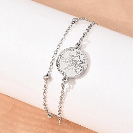304 Stainless Steel Multi-strand Bracelets SA-CBA7739-02P-1