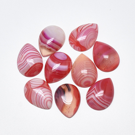 Natural Banded Agate/Striped Agate Cabochons G-T122-23A-1
