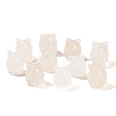 Natural Agate Carved Nine-Tailed Fox Beads PW-WGF640A-01-1