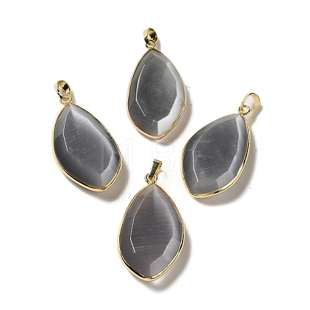 Cat Eye Pendants G-K338-08G-07-1