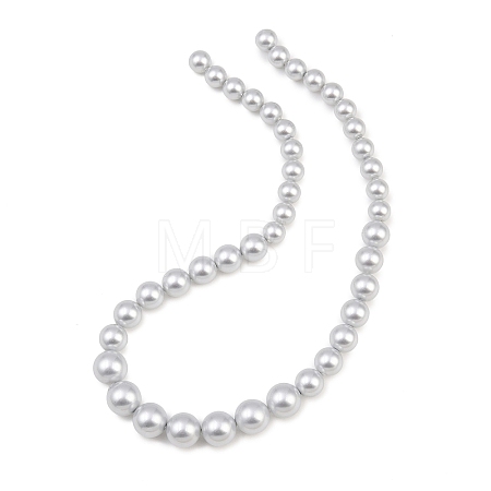 Electroplated Glass Pearl Graduated Beads Strands BSHE-C011-03C-1