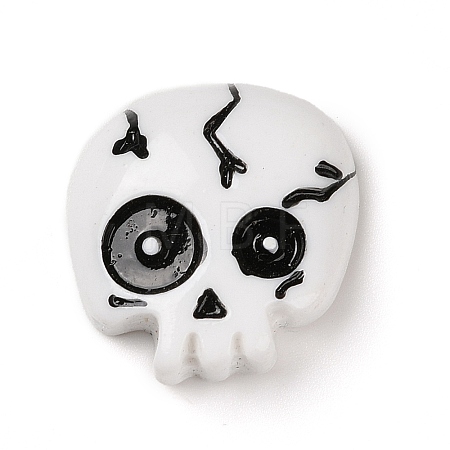 Skull Halloween Opaque Resin Decoden Cabochons RESI-R446-01C-1