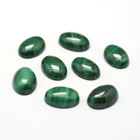 Oval Natural Malachite Cabochons X-G-O147-03F-1