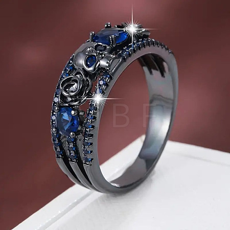 Alloy & Rhinestone Finger Rings FS-WG4F886-04-1