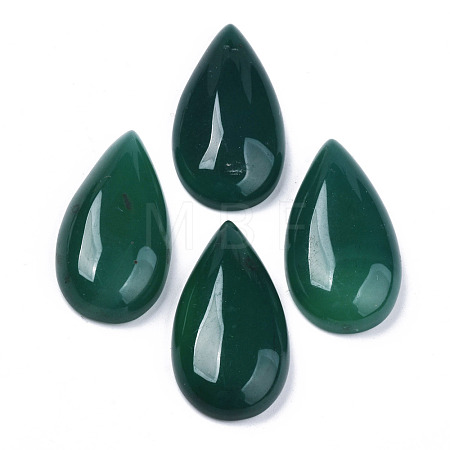 Natural Green Onyx Agate Cabochons G-N326-72I-1