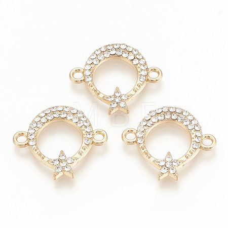 Alloy Rhinestone Links connectors X-ALRI-Q235-009G-1